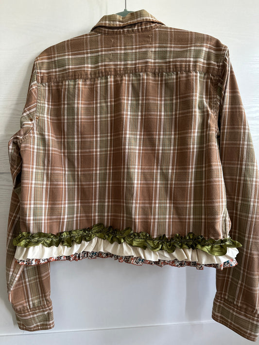 Ruffles and plaids top