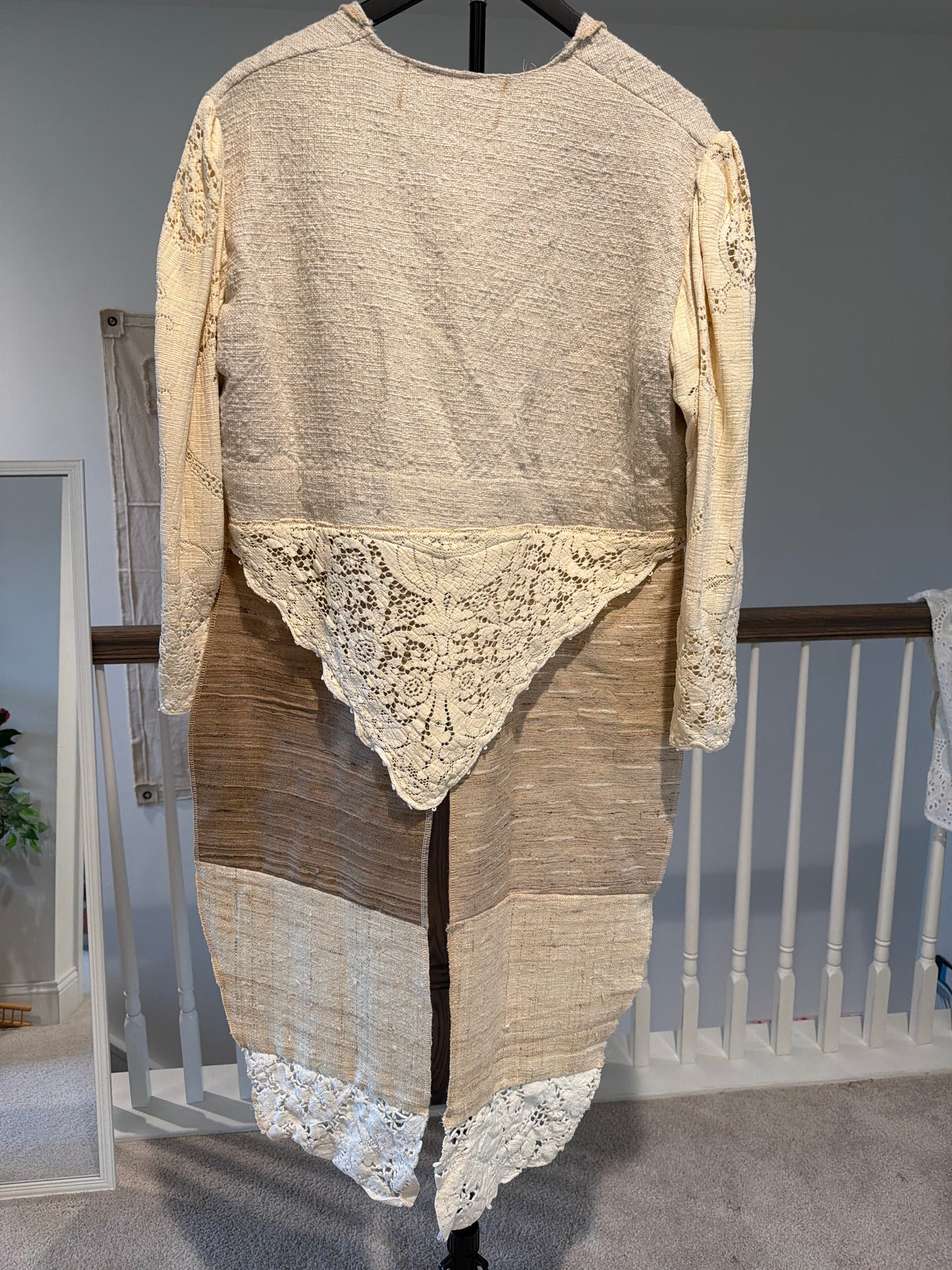 Linen and Lace Statement Jacket with tails