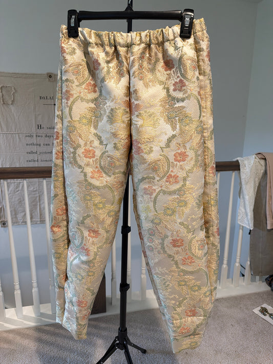 Floral Jacquard Tapestry Pants