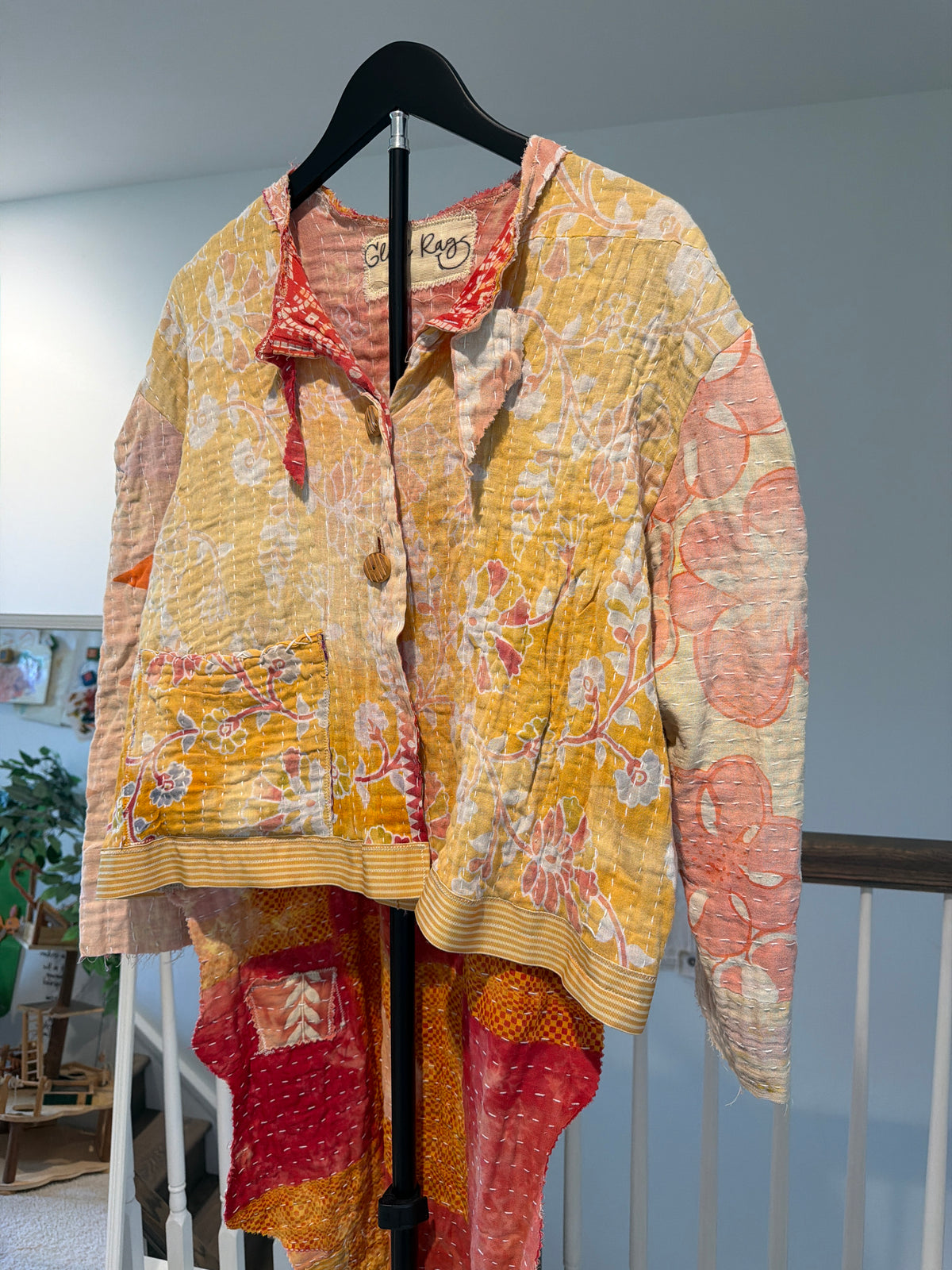 Kantha jacket with tails