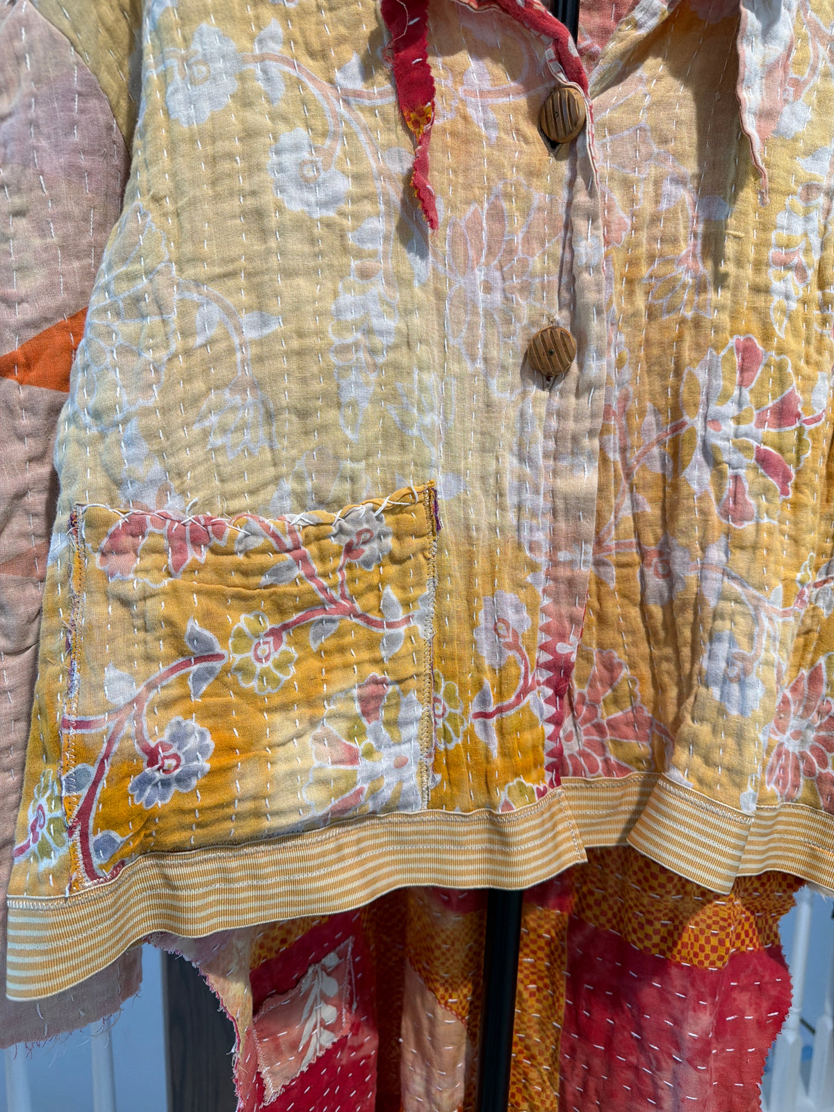 Kantha jacket with tails