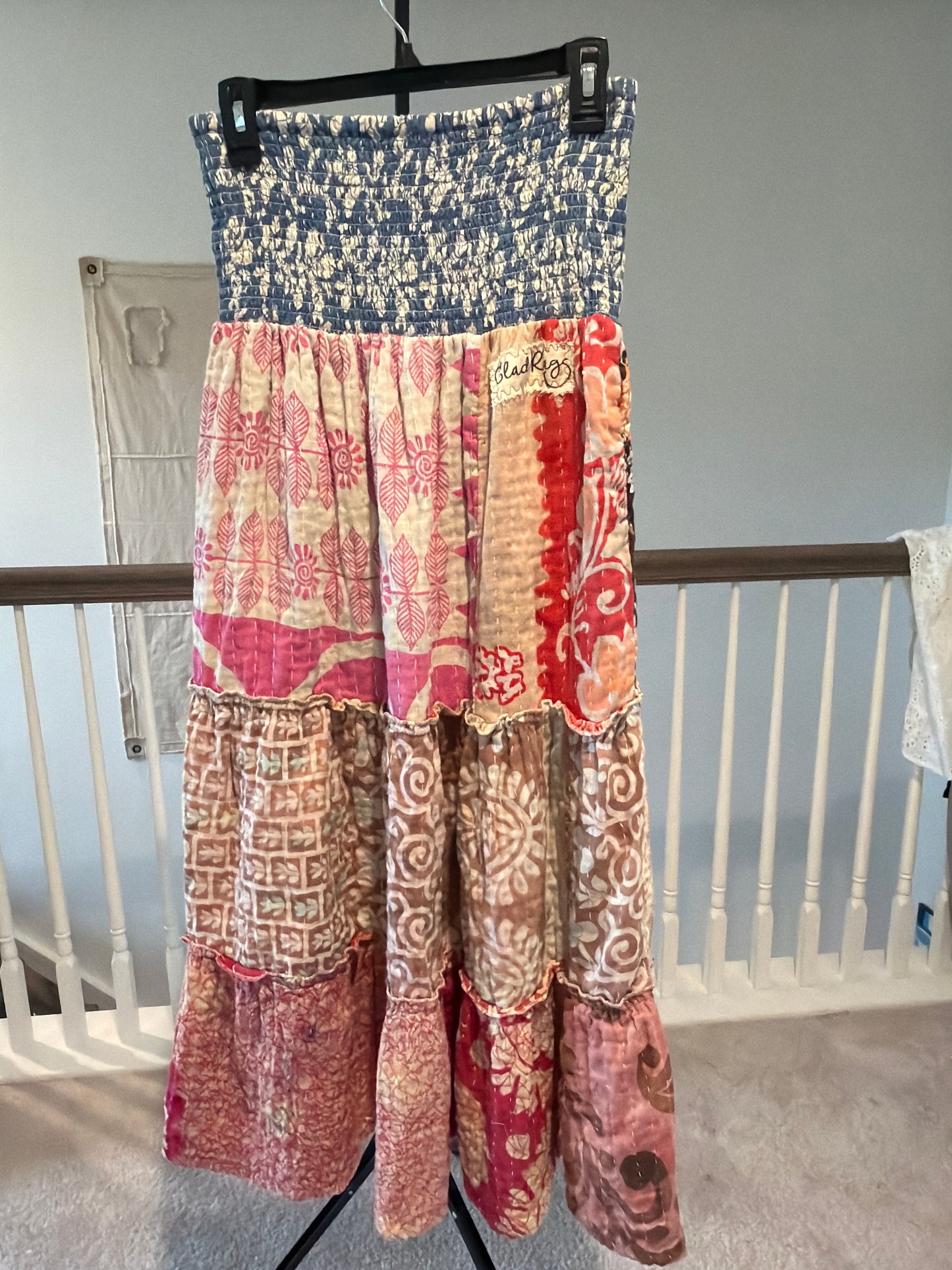 Kantha Strapless Maxi Dress/Skirt