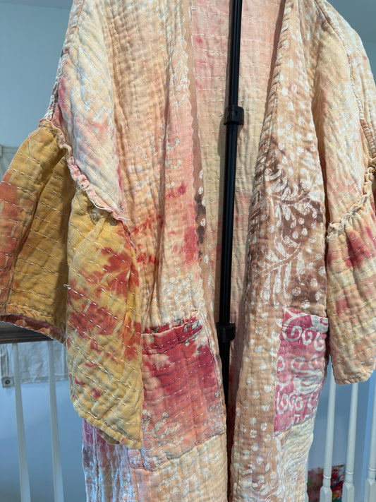 Vintage Kantha reversible tunic - jacket