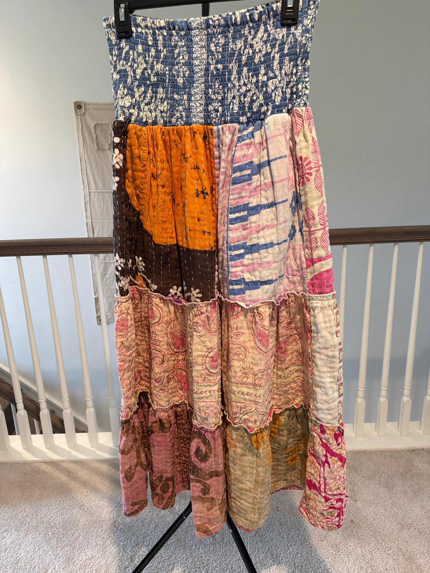 Kantha Strapless Maxi Dress/Skirt