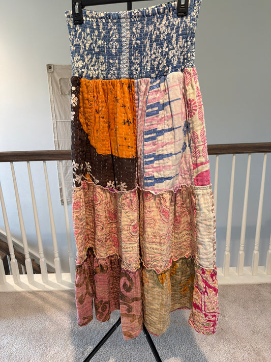 Kantha Strapless Maxi Dress/Skirt