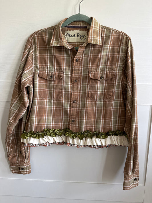 Ruffles and plaids top