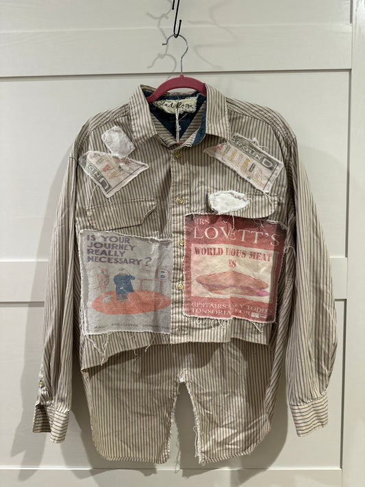 Patchwork Advertisement Jacket